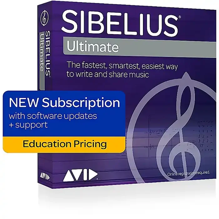 Avid Sibelius Ultimate NEW 1-Year Subscription with Updates + Support for Students/Teachers (Download) Guitar Center