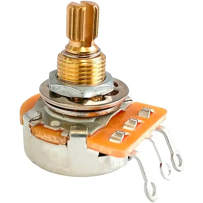 AxLabs 500K Linear Taper Split Potentiometer, Split 3/8″ Shaft Type, Medium 3/4″ Shaft Length Guitar Center