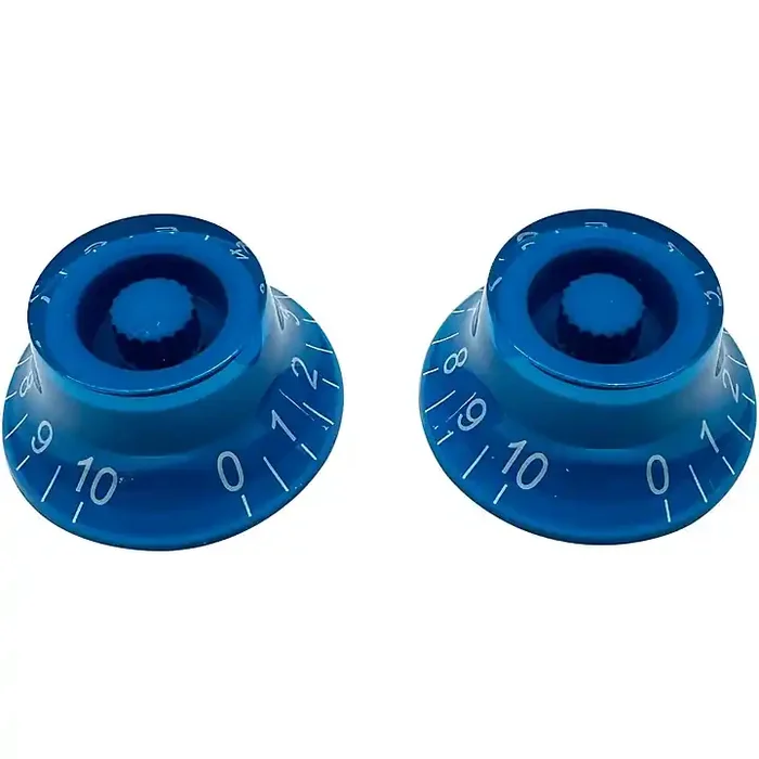 AxLabs Bell Knob (White Lettering) – 2 Pack Blue Guitar Center