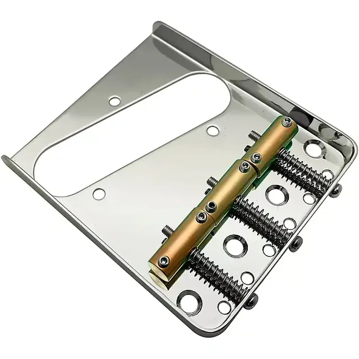 AxLabs Tele-Style Steel Plate Bridge with Vintage Saddles Nickel Guitar Center