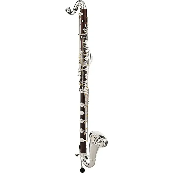 Backun Backun Q Series Low C Bass Clarinet in Cocobolo with Gold Plated Posts and Silver Plated Keys, 2-Piece Neck, Marcus Bonna Compact Case Silver Plated Keys Cocobolo Body Guitar Center