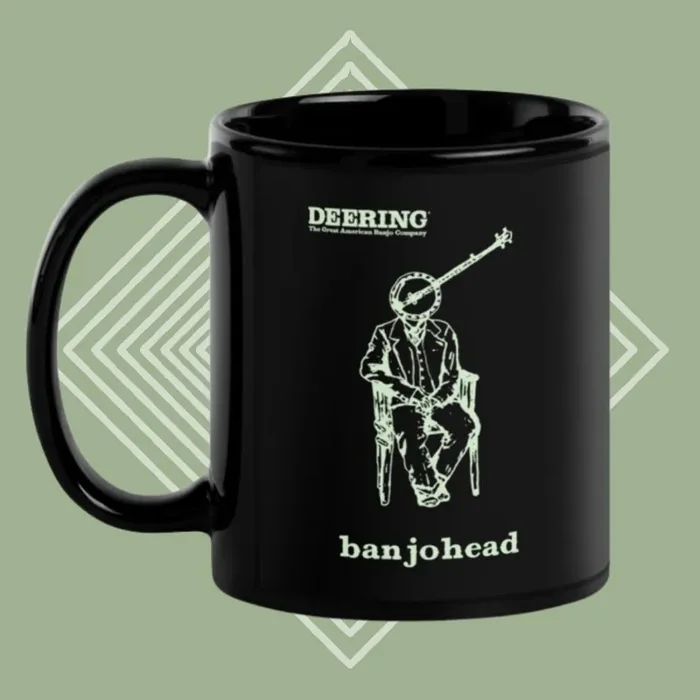 Banjohead Black Glossy Mug