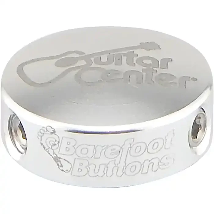 Barefoot Buttons V1 Guitar Center Mini Footswitch Cap Silver Guitar Center
