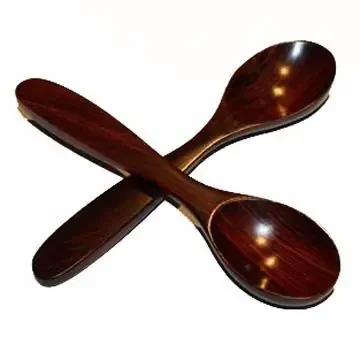 Beautiful Musical Spoons Rosewood Pair 6 Inch