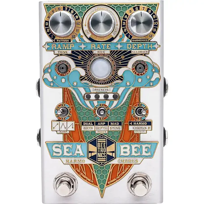 Beetronics FX Seabee Harmochorus Effects Pedal Silver Anodized Guitar Center