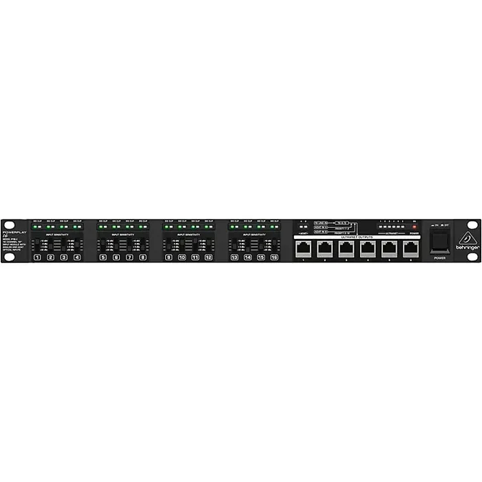 Behringer POWERPLAY P16-I 16-Channel 19‘‘ Input Module With Analog and ADAT Optical Inputs Guitar Center