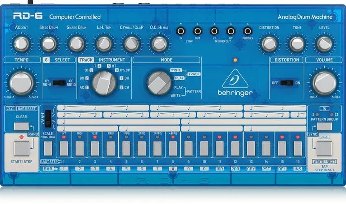 Behringer RD6-BB Analog Drum Machine – Blueberry