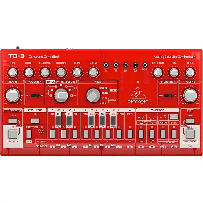Behringer TD-3 Analog Bass Line Synthesizer Strawberry Guitar Center