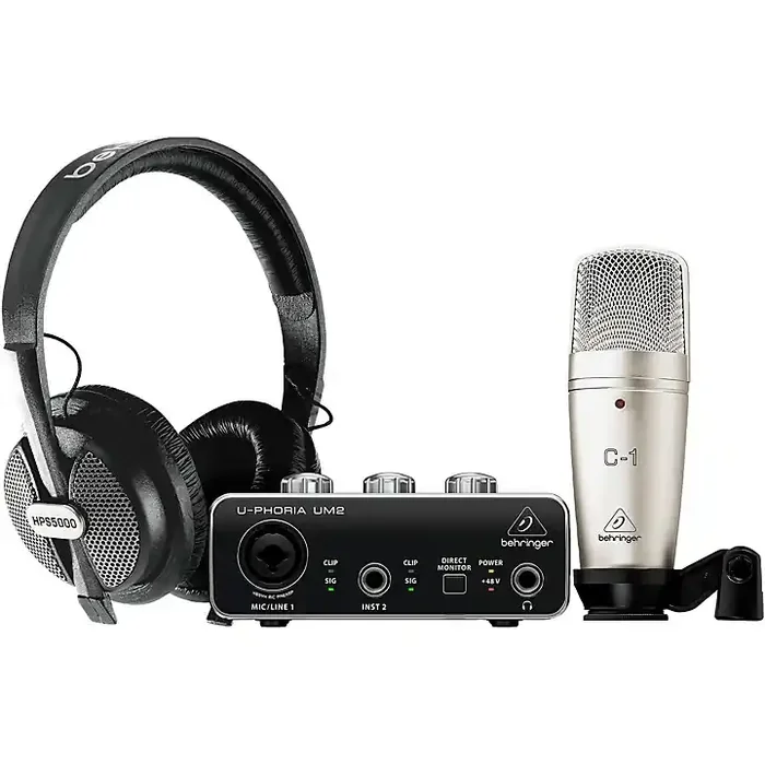 Behringer U-PHORIA STUDIO Complete Recording/Podcasting Bundle Black Guitar Center