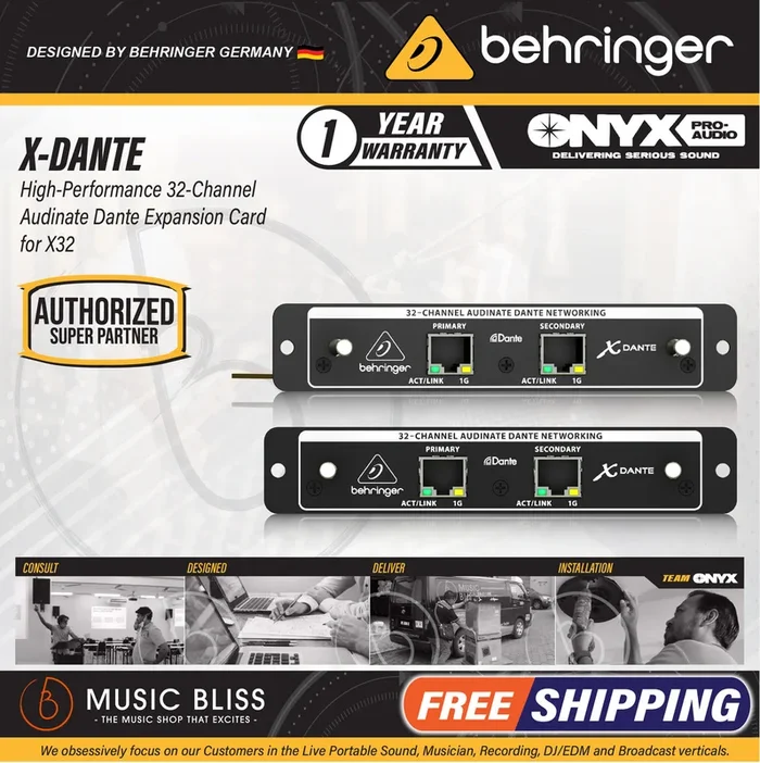 Behringer X-DANTE 32-channel Dante Expansion Card (X DANTE)