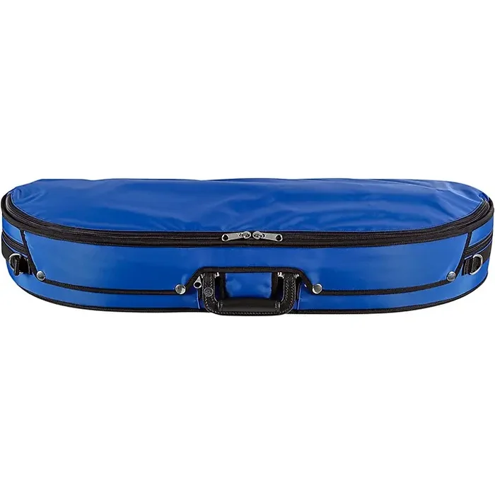 Bobelock Puffy Style Half-Moon Woodshell Suspension Violin Case 4/4 Size Blue Exterior, Gray Interior Guitar Center