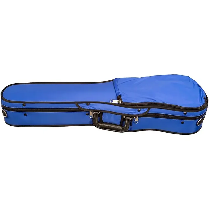 Bobelock Puffy Style Shaped Woodshell Suspension Violin Case 4/4 Size Blue Exterior, Gray Interior Guitar Center
