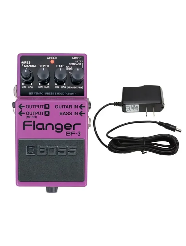Boss BF-3 Flanger Pedal + Power Supply
