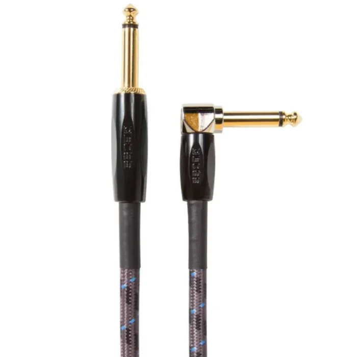Boss BIC-15A Angled-Straight 1/4-Inch Instrument Cable – 15-Foot