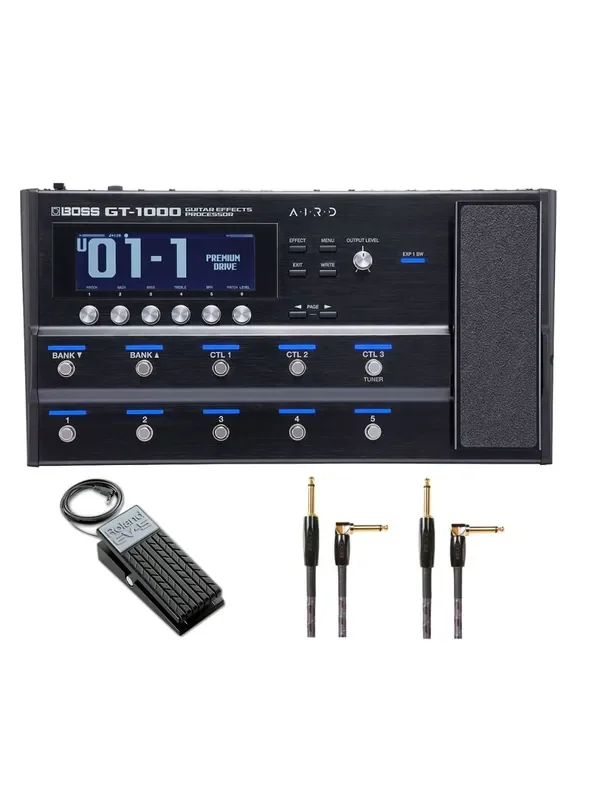 Boss GT-1000 + Roland EV-5 + Cables