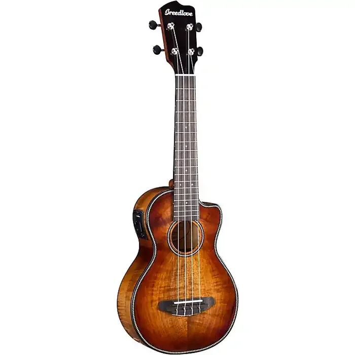 Breedlove Pursuit Exotic CE Myrtlewood Concert Acoustic-Electric Ukulele Cinnamon Burst Guitar Center