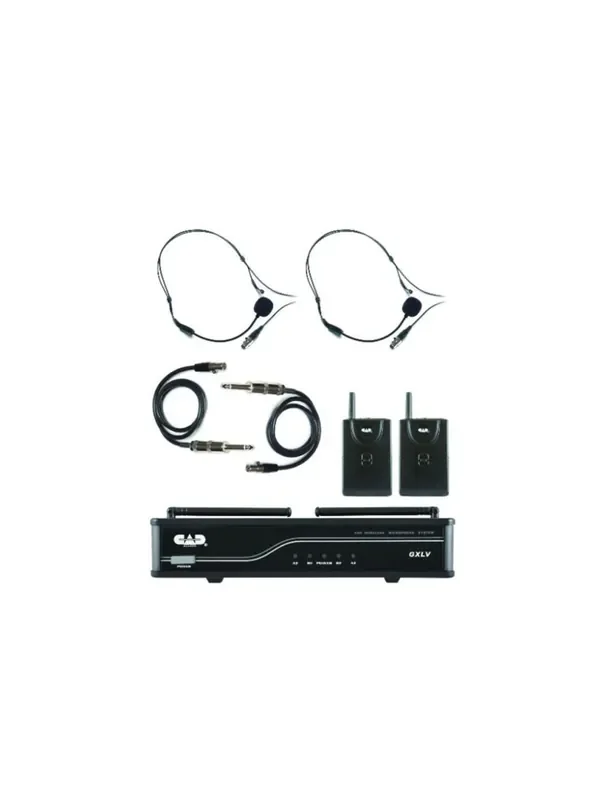 CAD GXLVBBH VHF Wireless Dual Bodypack Microphone System H Frequency Band