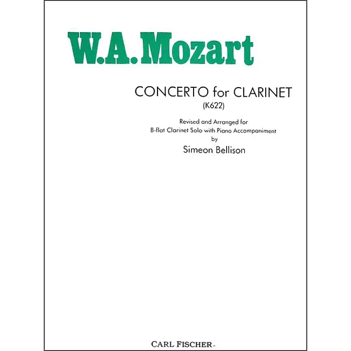 Carl Fischer Concerto For Clarinet (K622) Guitar Center