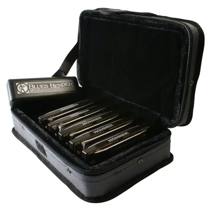 CASE OF BLUES HARPS (Model 532) KEYS OF A, C, D, G,& E