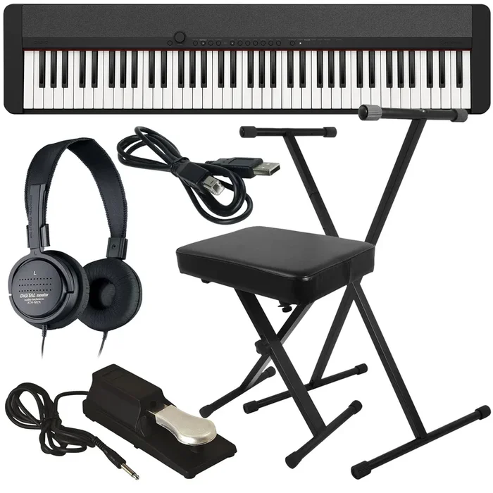 Casio Casiotone CT-S1-76 Portable Keyboard – Black KEY ESSENTIALS BUND