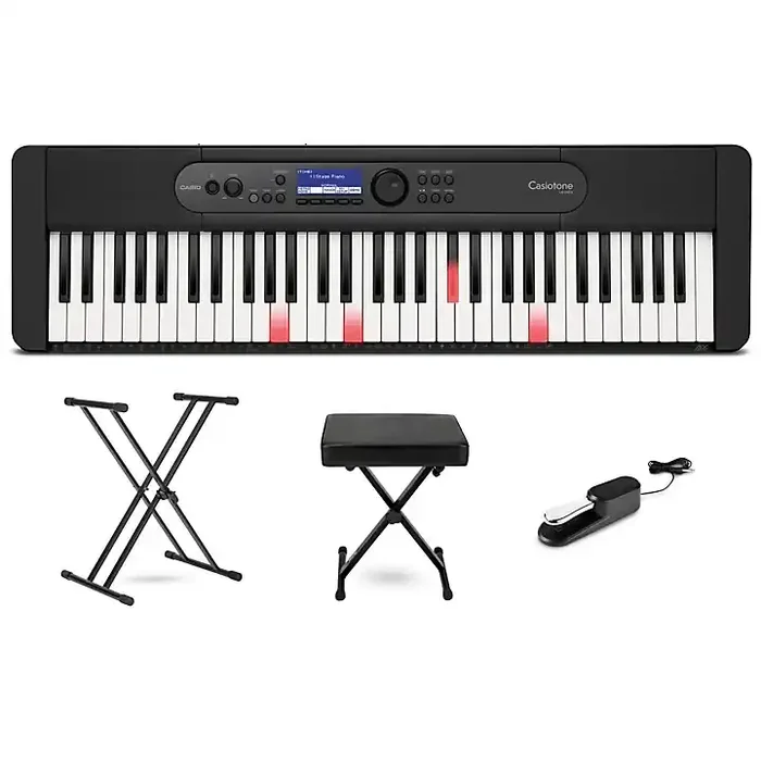 Casio Casiotone LK-S450 61-Key Portable Keyboard Essentials Bundle Guitar Center