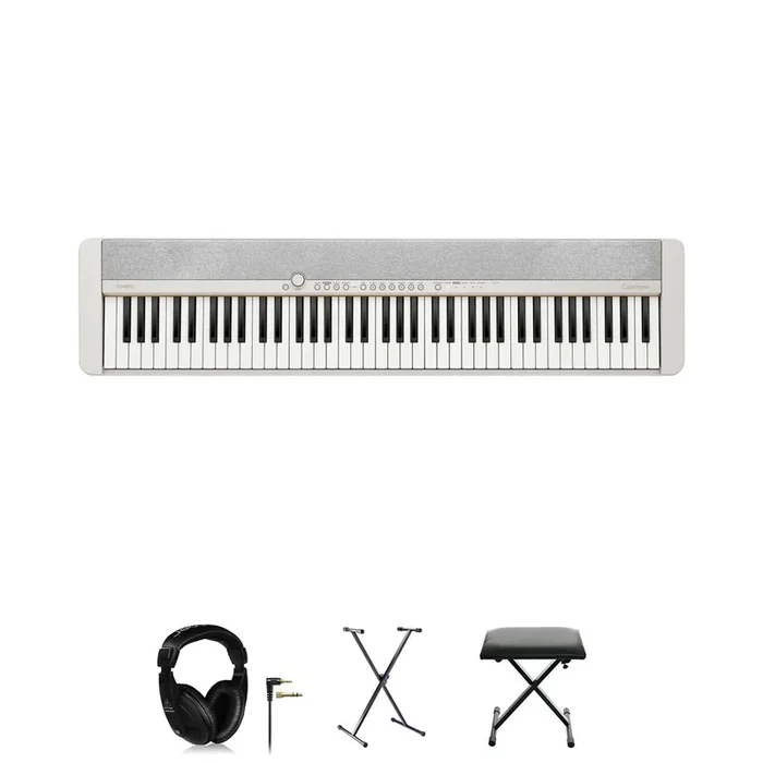 Casio CT-S1 76 in White Bundle with Stand, stool & Headphones – Andertons Music Co