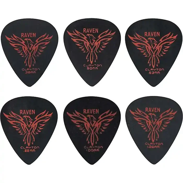 Clayton Black Raven Standard Guitar Picks .63 mm 1 Dozen Guitar Center