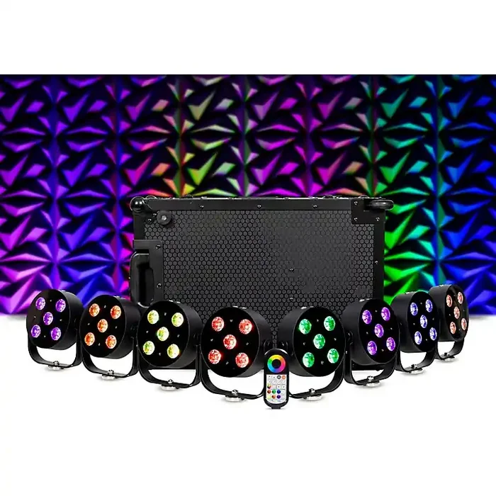 ColorKey MobilePar HEX 5 8-Pack Bundle with Charging Road Case Guitar Center