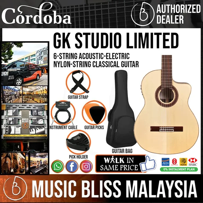 Cordoba GK Studio Limited – Solid European Spruce Top, Ziricote Back & Sides with Pickup