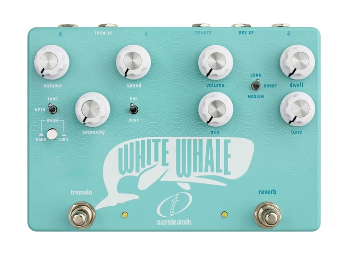 Crazy Tube Circuits White Whale V2 Analog Spring Reverb & Tremolo Pedal