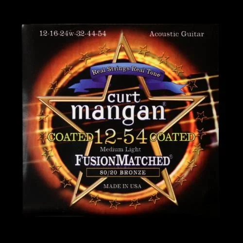 Curt Mangan Fusion Matched 80/20 Bronze Coated Acoustic Strings (12-54