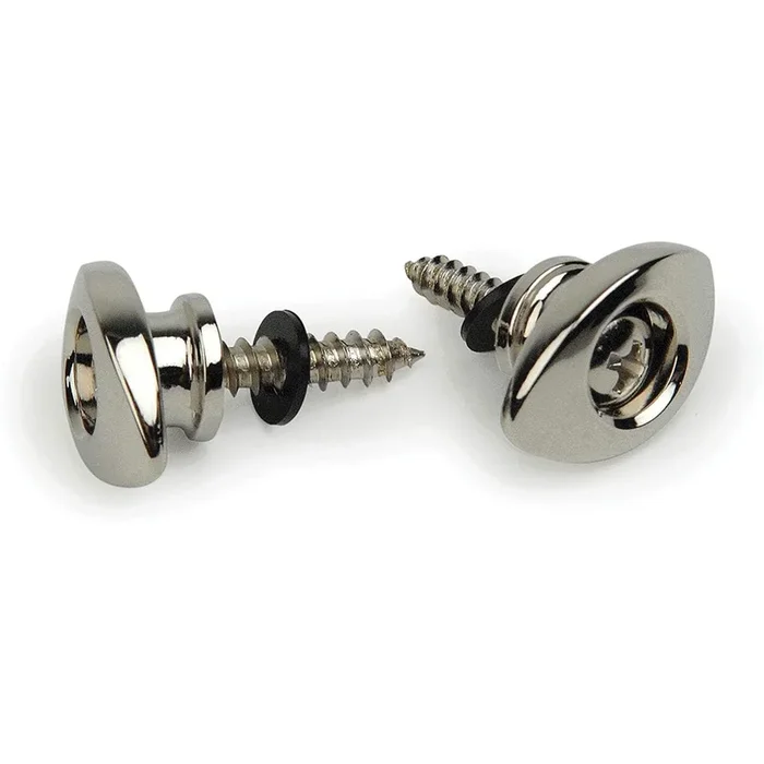 D’Addario Accessories Elliptical Strap Buttons – Chrome for sale