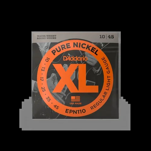 D’ADDARIO EPN110 Pure Nickel, Regular Light, 10-45 GUITAR STRINGS
