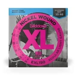 D’Addario EXL150 Regular Light 10-46 12-String, XL Nickel Electric Guitar Strings