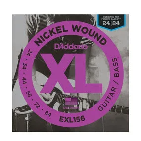 D’Addario EXL156 Nickel Wound Fender Bass VI 24-84 Electric Guitar Str