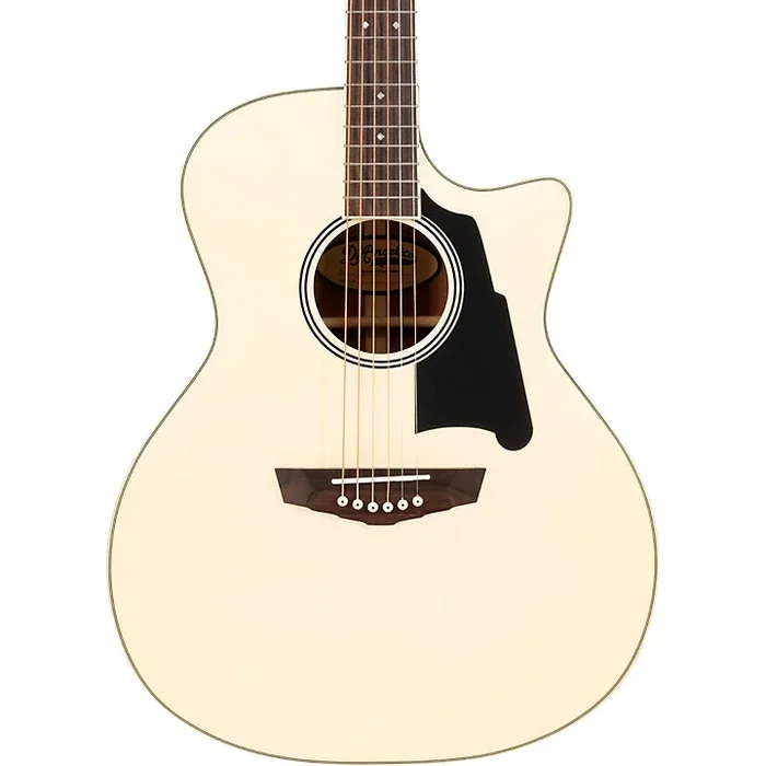 D’Angelico Premier Gramercy Grand Auditorium Acoustic-Electric Guitar Gloss White Wash