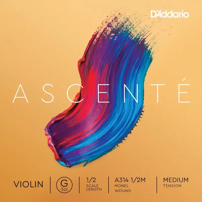 D‘Addario Ascenté Violin G String, 1/2 Scale, Medium Tension
