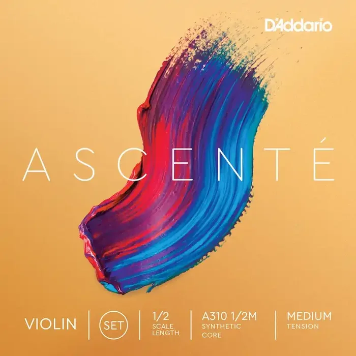D‘Addario Ascenté Violin String Set, 1/2 Scale, Medium Tension