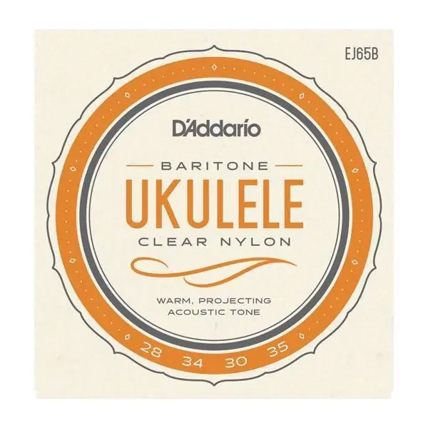 D‘Addario Baritone Ukulele Clear Nylon/Silver Wound Strings EJ65B