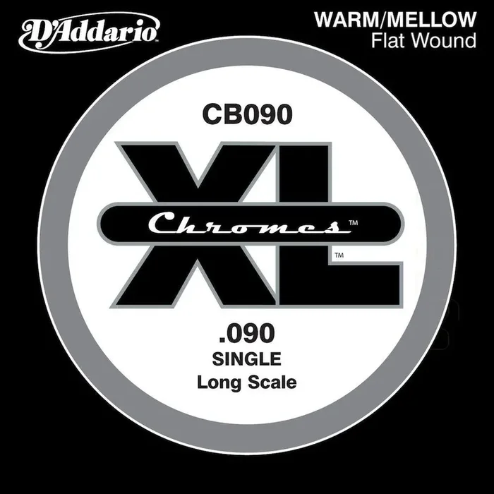 D‘Addario CB090 Chromes Bass Guitar Single String, Long Scale .090