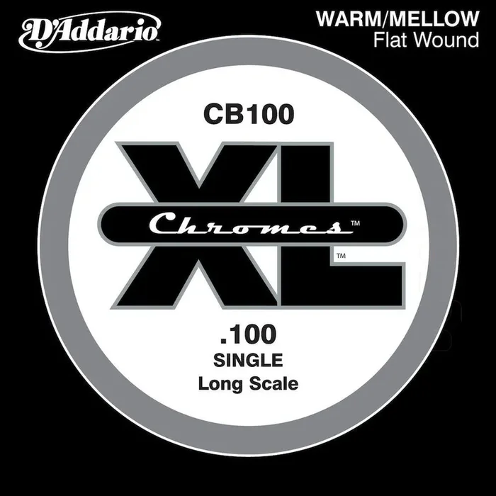 D‘Addario CB100 Chromes Bass Guitar Single String, Long Scale .100