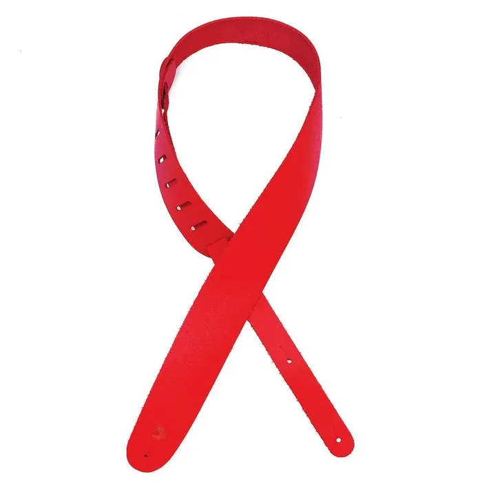 D‘Addario Classic Leather Guitar Strap, Red