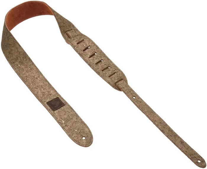 D‘Addario Deluxe Suede Guitar Strap, Gold Cork design