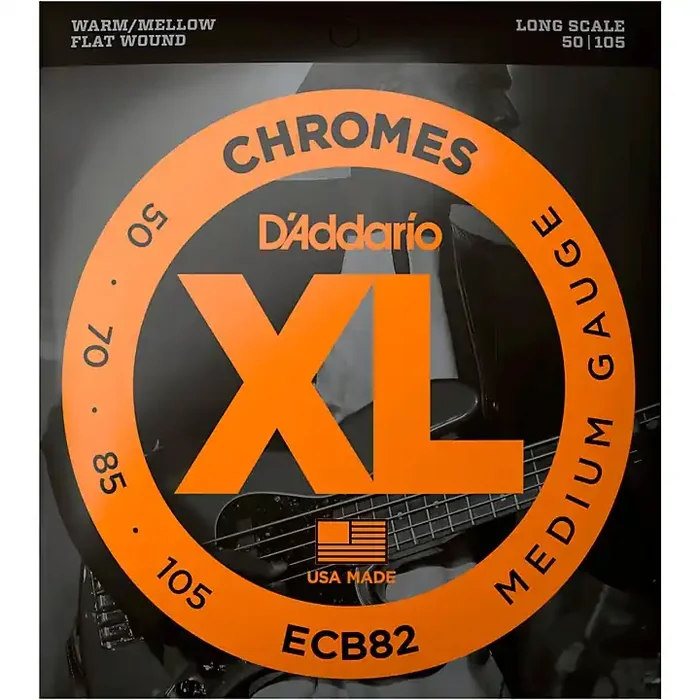 D‘Addario ECB82 Chromes Flatwound Medium Bass Strings Guitar Center