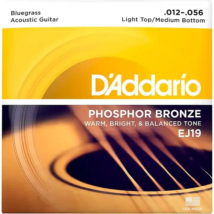 D‘Addario EJ19 Phosphor Bronze Bluegrass Medium Light Acoustic Guitar Strings Guitar Center