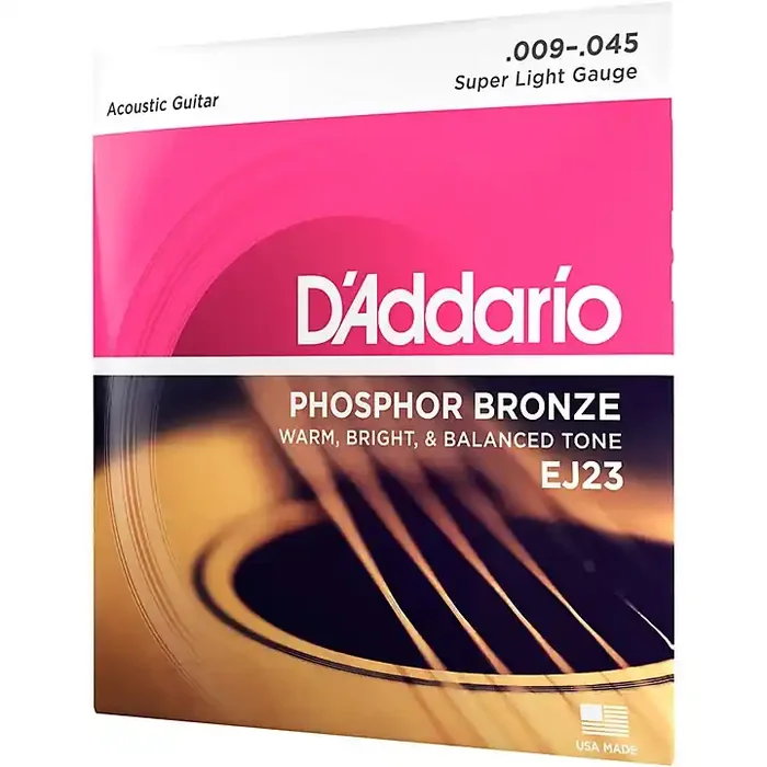 D‘Addario EJ23 Phosphor Bronze Super Light Acoustic Guitar Strings 09 – 45 Guitar Center