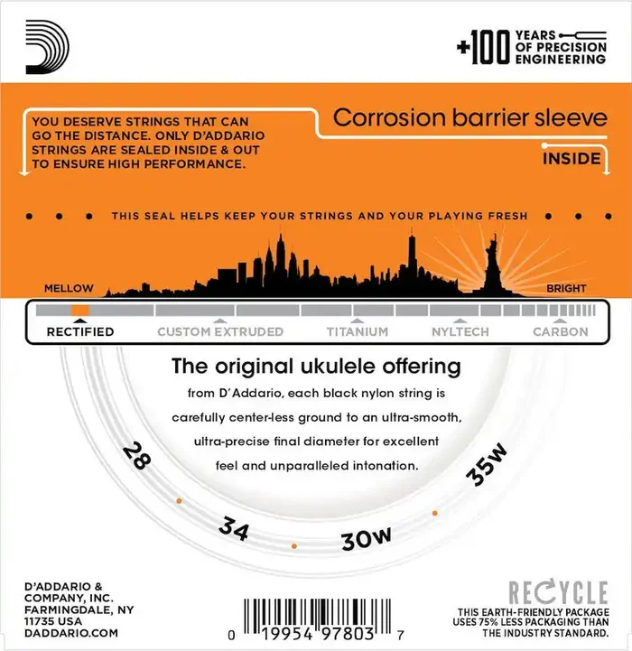 D‘Addario EJ53B Pro-Arté Rectified Ukulele Strings, Baritone