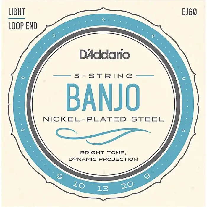 D‘Addario EJ60 Nickel 5-String Light Banjo Strings (9-20) Guitar Center