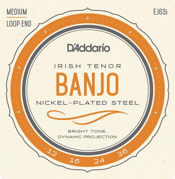 D‘Addario EJ63i Irish Tenor Banjo Strings, Nickel, 12-36
