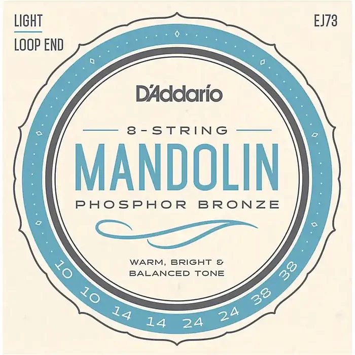 D‘Addario EJ73 Phosphor Bronze Light Mandolin Strings (10-38) Guitar Center